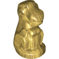 Lego Animal, Dinosaur, Tyrannosaurus Rex Baby / Metallic Gold