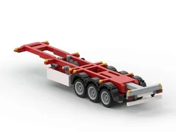 container chassis semitrailer Krone red