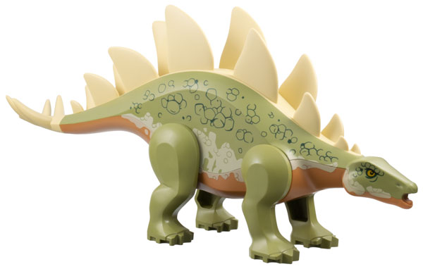 Lego Dinosaur Stegosaurus with Tan Plates and Thagomizer