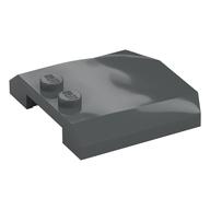 Lego Brick Wedged, Curved Triple 4 x 4 x 2/3 with 2 Studs / Dark Bluish Gray