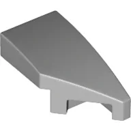 Brick Wedged, Curved 2 x 1 with Stud Notch Right / Light Bluish Gray