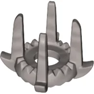 Crown with 4 Tall Spikes / Flat Silver