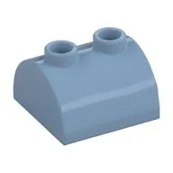 Brick Curved 2 x 2, Two Top Studs / Sand Blue
