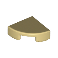 Lego Tile Round 1 x 1 Quarter / Tan