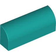 Brick Curved 1 x 4 x 1 1/3 No Studs / Dark Turquoise