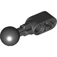 Technic Beam 1 x 2 with Ball Joint Straight, Smooth Ball / Black