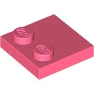 Plate Special 2 x 2 with Only 2 studs / Coral
