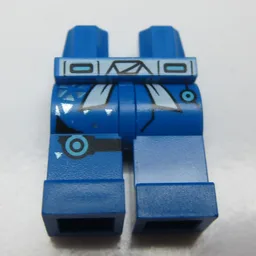 Hips and Blue Legs with White Sash, Silver Triangles, and Black Knee Belt Print / Blue