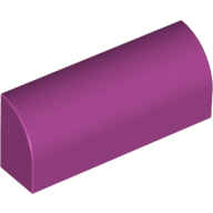 Lego Brick Curved 1 x 4 x 1 1/3 No Studs / Magenta