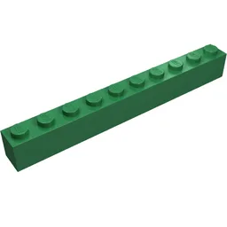 Brick 1 x 10 / Green