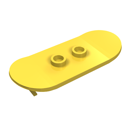 Lego Sports Skateboard with Mag Wheel Holders / Yellow