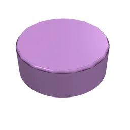 Tile Round 1 x 1 / Medium Lavender