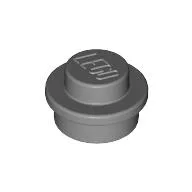 Plate Round 1 x 1 with Solid Stud / Flat Silver