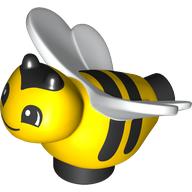 Lego Duplo Animal Bee with Face and Black Stripes Print / Yellow