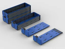 Roll-Off containers and cargo beds for the RC hooklift truck