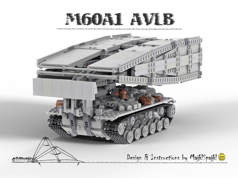 Lego M60A1 AVLB - Armored vehicle-launched bridge