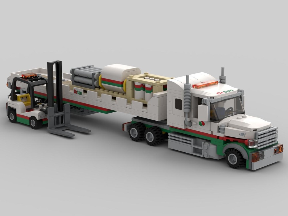 Lego Octan Truck & Flatbed Trailer