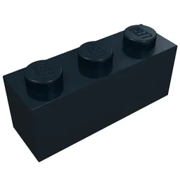 Brick 1 x 3 / Black