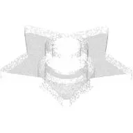 Plate Special 5-Point Star 2 x 2 with One Stud / Opal Trans-Clear