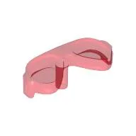 Headwear Accessory Glasses with Pin / Trans-Red