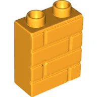 Duplo Brick 1 x 2 x 2 Brick Effect / Bright Light Orange