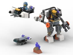 Space Mech with Hoverbike - Alternate Build 1x60428 + 1x30663