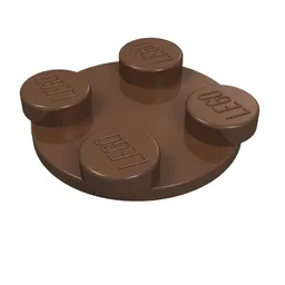 Turntable 2 x 2 Plate - Top / Brown