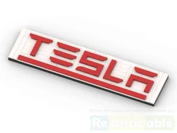 Logo TESLA (White & Red)