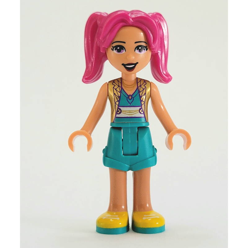 Lego Camila - Gold Jacket, Dark Turquoise Skirt, Magenta Hair