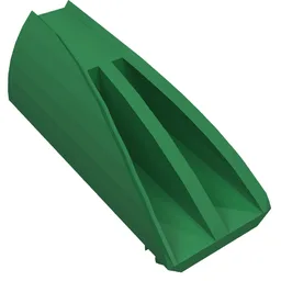 Fairing 1 x 4 Side Flaring Intake with Two Pins / Green