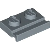 Plate Special 1 x 2 with Door Rail / Sand Blue
