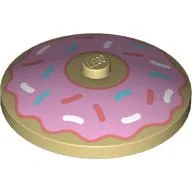 Dish 4 x 4 Inverted [Radar] with Pink Glazed Donut, Sprinkles Print