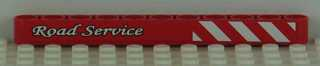 Lego Technic, Liftarm Thick 1 x 11 with Danger Stripes and 'Road Service' Model Right Pattern (Sticker) - Set 8109
