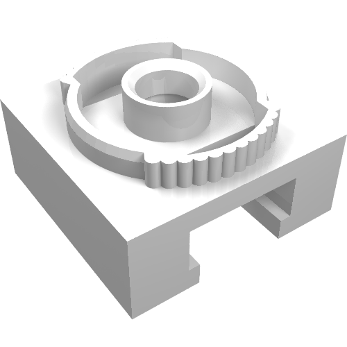 Lego Turntable 4 x 4 Locking Grooved Base / White