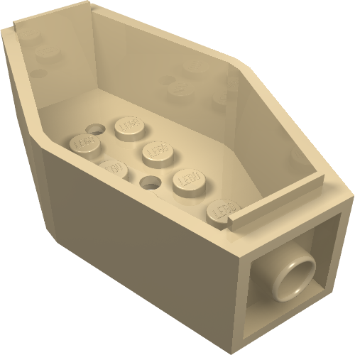 Lego Sarcophagus / Coffin 2 x 4 x 6 Bottom / Tan