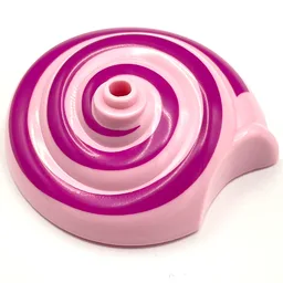 Belville, Insect Body Part, Snail Shell with Dark Pink Spiral Print / Pink
