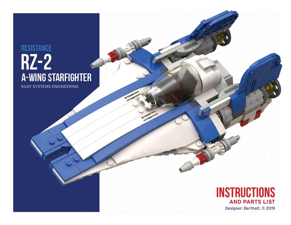 Lego RZ-2 Resistance A-Wing - Blue - Tallisan Lintra