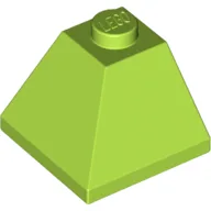 Brick Sloped 45° 2 x 2 Double Convex / Lime