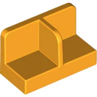 Panel 1 x 2 x 1 with Rounded Corners and Central Divider / Bright Light Orange
