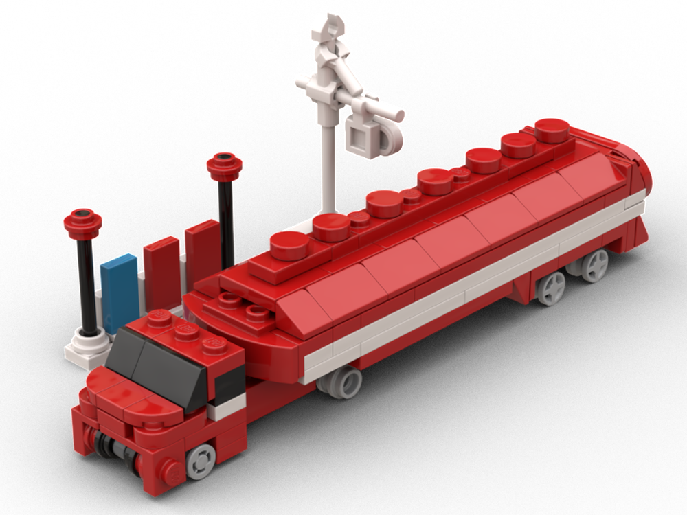 Lego Homage to Set 231&650: Esso Pumps, Sign, and Tanker