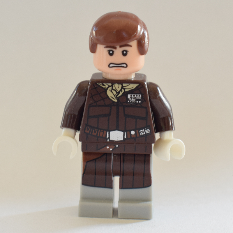 Lego Han Solo, Hoth Outfit, Dark Brown Jacket with Tan Neckerchief