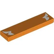 Tile 1 x 4 with White Markings Print / Orange