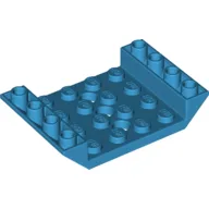 Brick Sloped Inverted 45° 6 x 4 Double with 4 x 4 Recessed and 3 Holes / Dark Azure