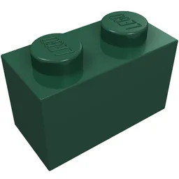 Brick 1 x 2 / Dark Green