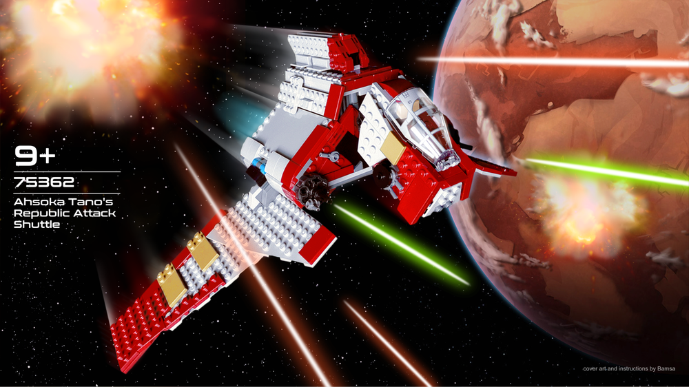 Lego Ahsoka Tano's Republic Attack Shuttle - Alt Build for 75362 Ahsoka Tano's T-6 Shuttle