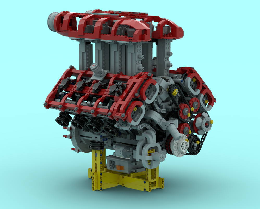 Lego V8 Engine Red