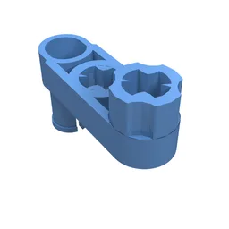 Technic Beam 3 x 0.5 Liftarm with Boss and Pin / Crank / Medium Blue