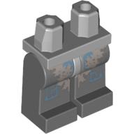 Lego Hips and Dark Bluish Gray Legs with Atlantis Hammerhead Warrior Print / Light Bluish Gray