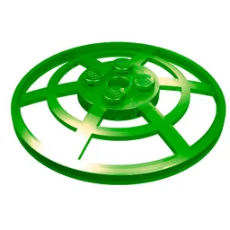 Dish 6 x 6 Inverted, Radar / Webbed [Anti-studs at 90°] / Trans-Green