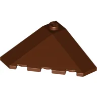 Brick Wedged, Sloped 18° 4 x 4 Corner / Reddish Brown
